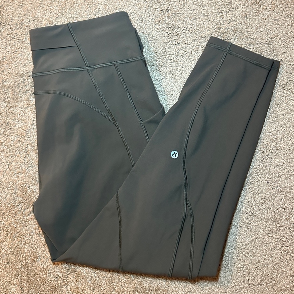 Lululemon Athletica Khaki Green leggings size 12